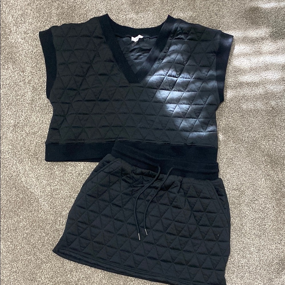 Entro boutique Black Quilted Women's Intimate Set